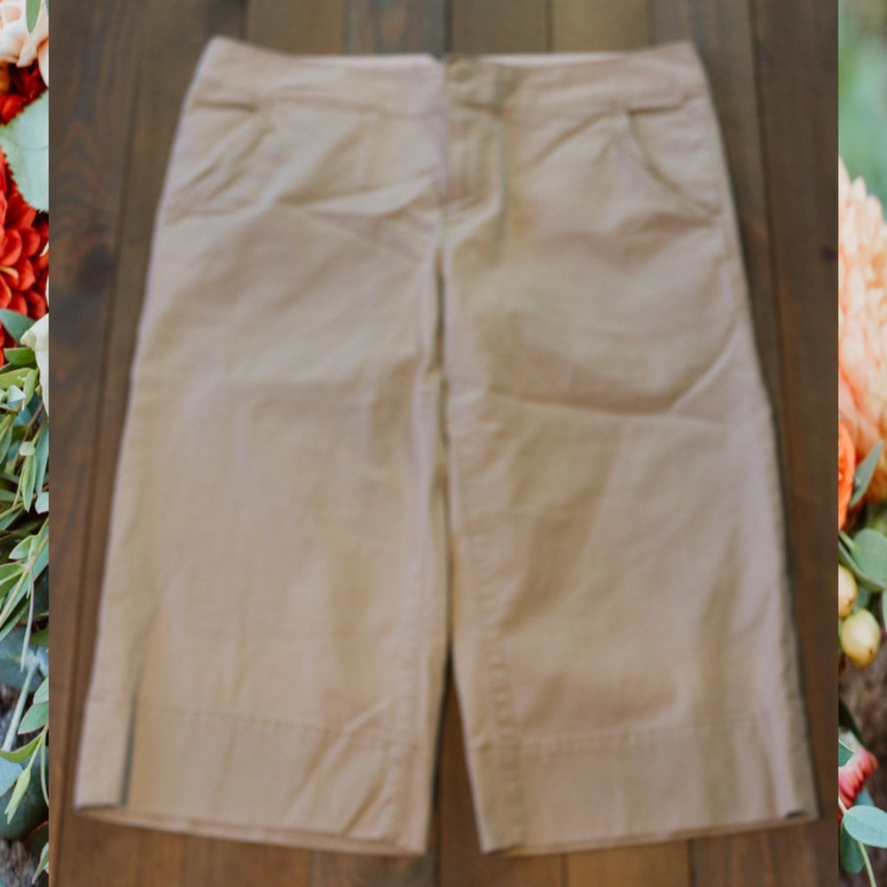 Banana Republic Stretch Tan Capris – Size 8